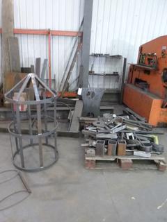 Miscellaneous Scrap Metal w/ Contents on Pallet and Rack. 