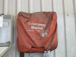 Emergency Blanket w/ Bag and Contents. 