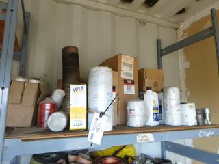 Contents of Shelf. Miscellaneous Fitters, Hose Fittings, and Motor Oil. 