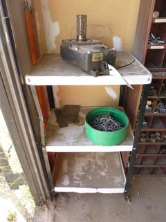 Contents of Shelf. Metal, Pipefittings, and Caps. 