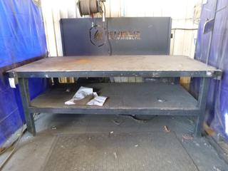 Metal Work Bench 50"x 63"x 98".  Buyer Responsible for Removal. 