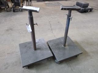 (2) Custom Pipe Stands 45"x 2'x 2'. 