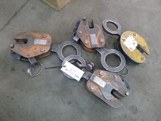 (4) Enfroe Vertical Plate Clamps 2 Ton. 