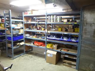 (3) Metal Racks, Contents not Included. Buyer Responsible for Removal, Not Available for Pickup Until Final Day.