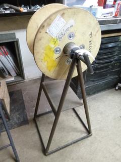 Custom Spool Stand w/ Contents 18"x 22"x 39". 