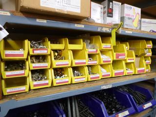 Bins of Nuts, Bolts, Washers, Clamps, etc. 