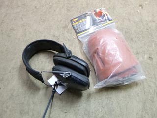 Knee Pads and Headphones. 