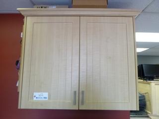 Wall Cabinet w/ Contents 13"x 34"x 40". Buyer Responsible for Removal