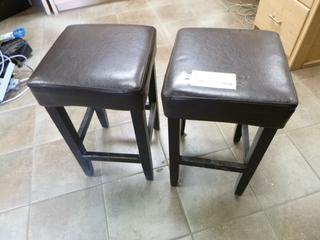 (2) Stools 14"x 14"x 25". 