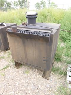 Oil Tank on I-Beam Skid w/ Grate and Cap 36"x 41"x 51". 
