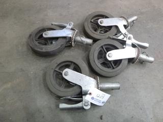 (4) 8" Casters w/ Swivel and Brakes. 