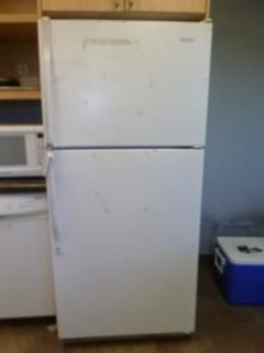 Whirlpool WRT138TFYW00 Refridgerator w/Out Contents S/N VS22588495. Buyer Responsible for Removal. 