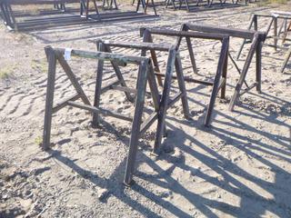 (4) Steel Saw Horses 3'x 2'x 3'.  Note:  Buyer Responsible For Lifting & Loading.