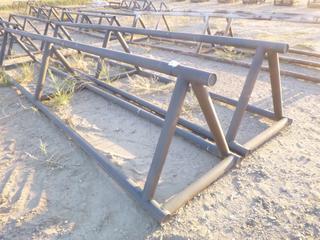 (2) Steel Sawhorses 3'x 3'x 20'.  Note:  Buyer Responsible For Lifting & Loading.