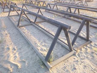 (2) Steel Sawhorses 3'x 3'x 20'.  Note:  Buyer Responsible For Lifting & Loading.