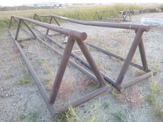(2) Steel Sawhorses 3'x 3'x 30'.  Note:  Buyer Responsible For Lifting & Loading.