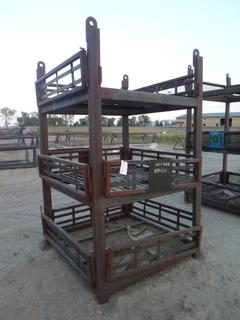 3 Tier Metal Storage Rack 52"x 52"x 96".  Note:  Buyer Responsible For Lifting & Loading.