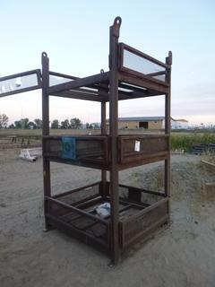 3 Tier Metal Storage Rack 52"x 52"x 96".  Note:  Buyer Responsible For Lifting & Loading.