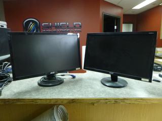 (2) ACER 20" monitors. Model: P206HV