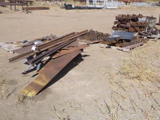 (2) Pallets misc steel. Bars & plate