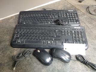 (2 sets) Microsoft wired keyboard & mouse