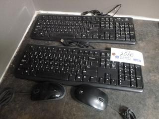 (2 sets) Logitech wired keyboard & mouse