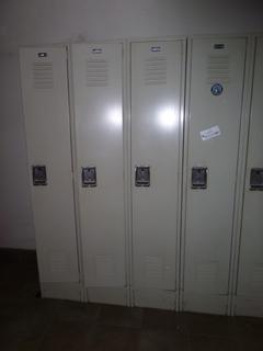 (4) lockers. Approx 13" x 17" x 70". Buyer responsible for removal