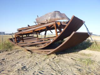 Misc steel. plate, bars, I-beams, tank pieces. Buyer responsible for removal