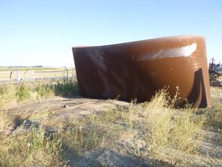 Misc steel. Tank bases (approx 18ft diameter), partial tank wall, plate. Buyer responsible for removal
