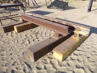 Custom metal stands. Steel I-beams&bars. Approx 96" x 66" x 24"