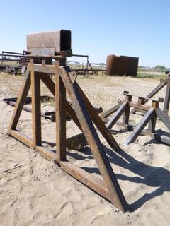 Heavy duty steel A-frame stand. Approx 108" x 48" x 66"
