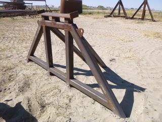Heavy duty steel A-frame stand. Approx 108" x 48" x 48"
