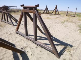 Heavy duty steel A-frame stand. Approx 108" x 48" x 66"