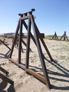 Heavy duty steel A-frame stand. Approx 108" x 84" x 90"