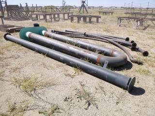 Misc steel pipe. Various sizes/shapes, 2" & 10" diameter pieces. Buyer responsible for removal