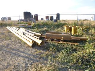 Qty of misc fiberglass pipes. Various sizes, buyer responsible for removal