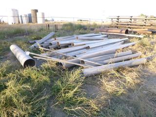 Qty of misc metal pipes. Various sizes/diameter/lengths. Buyer responsible for removal