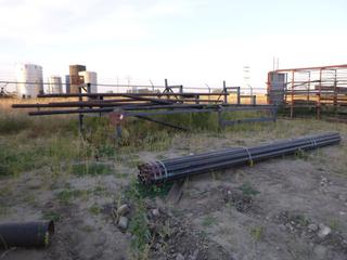 Rack w/ contents. (rack) approx 272" x 118" x 64". Various sizes of steel pipe. Buyer responsible for removal