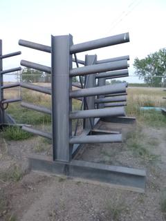 2-sided metal rack. Approx 144" x 72" x 82"