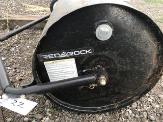Red Rock Pin Hitch Drum Roller 36". Note:  No Forklift On Site, Buyer Responsible For Loadout.