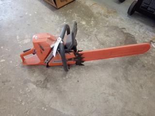 Husqvarna 372XPG 18" Chainsaw & Blade Sheath, 2 Stroke. Note:  No Forklift On Site, Buyer Responsible For Loadout.