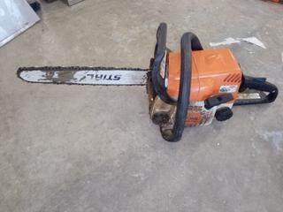 Stihl MS176 14" Chainsaw In Case With Sheath.  Note:  No Forklift On Site, Buyer Responsible For Loadout.