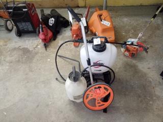 Backpack Sprayer, Manual Pump Sprayer & Lufkin Yard Marker. Note:  No Forklift On Site, Buyer Responsible For Loadout.