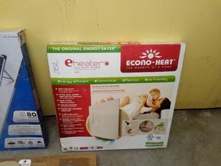 Econo Heat 400W Wall Panel Heater, New. Note:  No Forklift On Site, Buyer Responsible For Loadout.