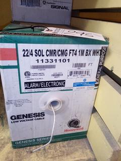 (2) Boxes of New Wire, (1) Box of Used Wire, Low Voltage Cable & Security & Electronic Cable. Note:  No Forklift On Site, Buyer Responsible For Loadout.