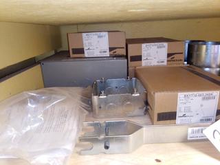 Quantity of Light Hangers & Assorted Electrical. Note:  No Forklift On Site, Buyer Responsible For Loadout.