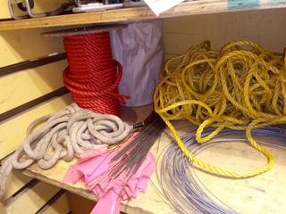 Quantity of Rope, Twine, Cable & Flagging Markers. Note:  No Forklift On Site, Buyer Responsible For Loadout.