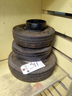 (3) Miscellaneous Utility Tires. Note:  No Forklift On Site, Buyer Responsible For Loadout.