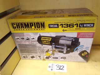 Champion Power Equipment 300lb Winch. Note:  No Forklift On Site, Buyer Responsible For Loadout.