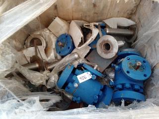 Crate of 2" Ball Valves & Flanges. Note:  No Forklift On Site, Buyer Responsible For Loadout.